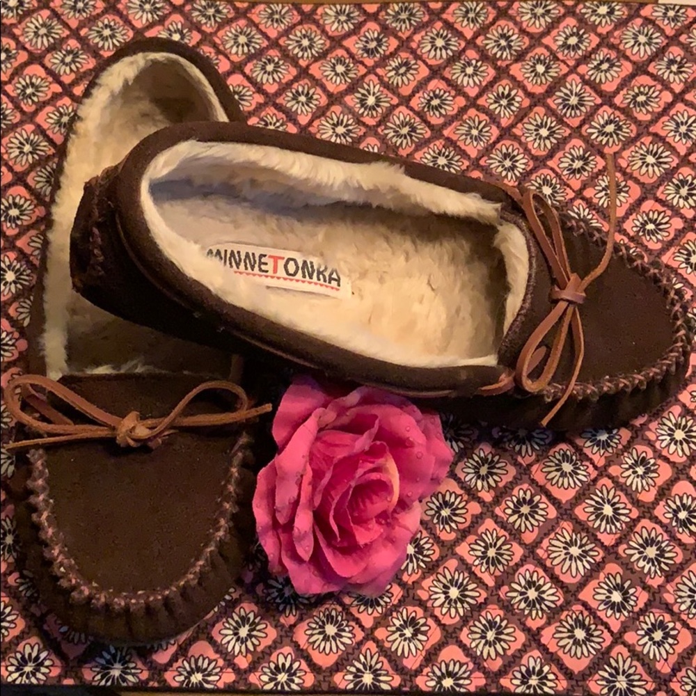 Minnetonka Moccasins Brown Sz8 VGUC